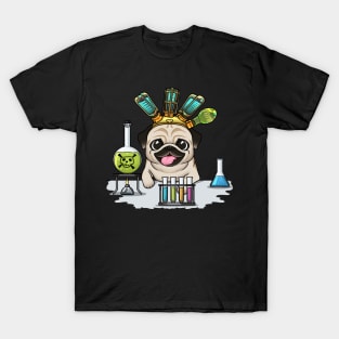 The Mad Scientist Pug: An Adorable and Eccentric Experiment Gone Woof T-Shirt